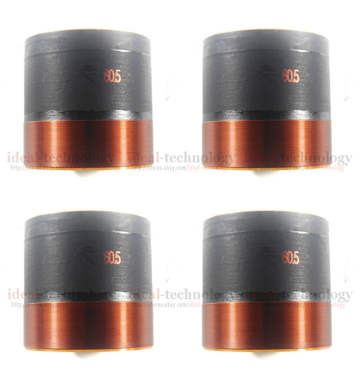 4pcs(2pair) 60.5mm glassfiber Bass voice coil Pure copper Round wire 8 ohm