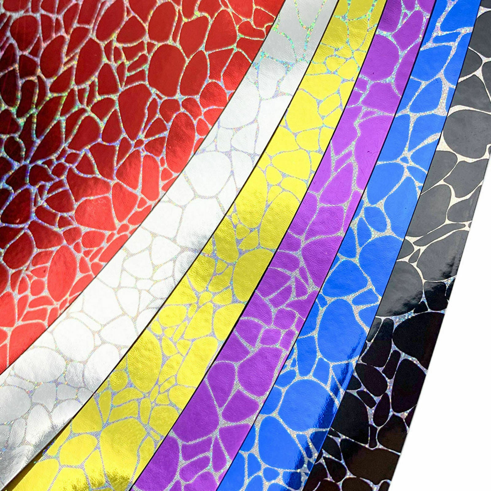 6x Holographic Vinyl Rainbow Pattern HTV Adhesive Vinyl for DIY Scrapbooking