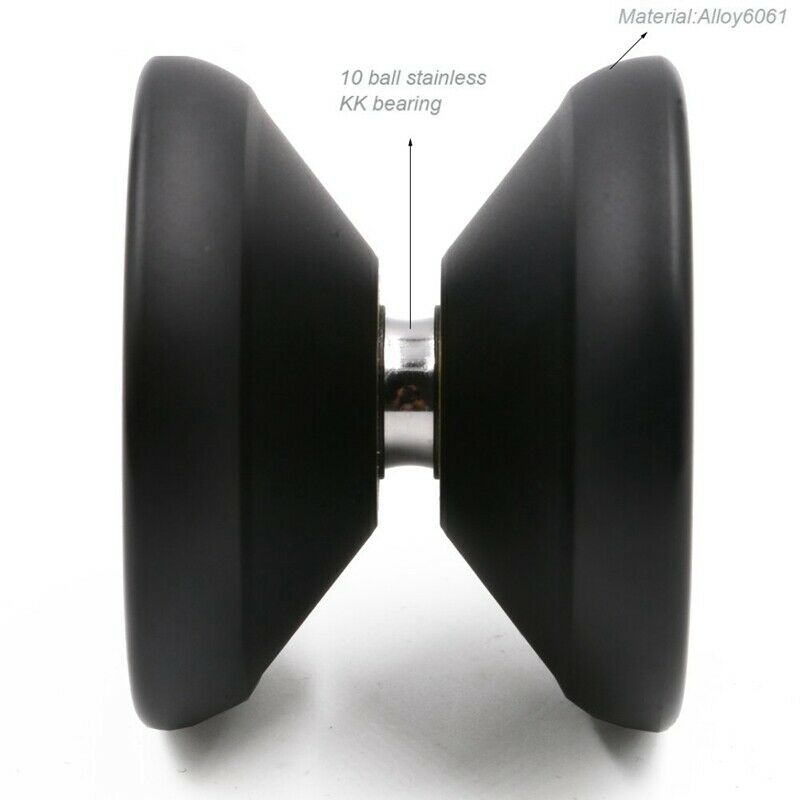 yoyo Y01 Yoyos Node Pro Unresponsive Yo-Yos Alloy ,Professional Yoyo (Black) BK2