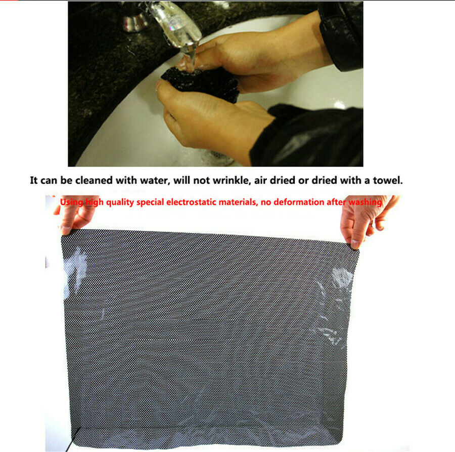 4 Pcs 42x38cm Washable Reusable Car Window Sun Shade Cover Static Cling Screen