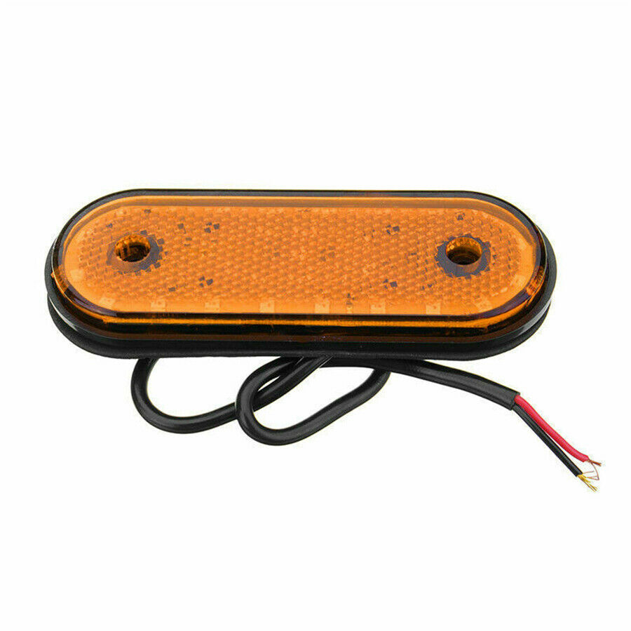 10 Pcs Orange Amber 24v 20 Led Side Marker Indicators Lights Truck Trailer Bus