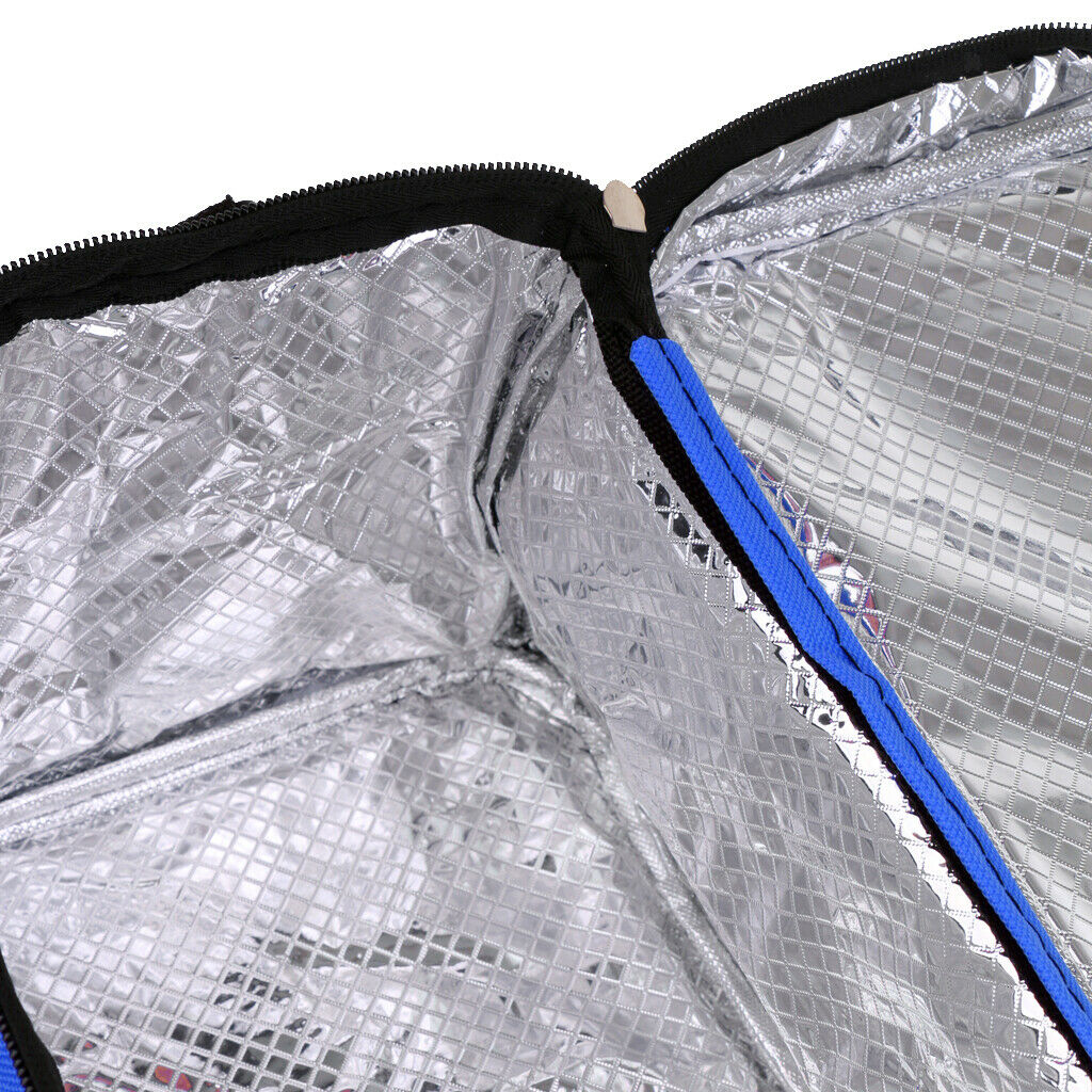 Travel Outdoor Cooler Thermal Lunch Bag Tote Box Portable Container Blue
