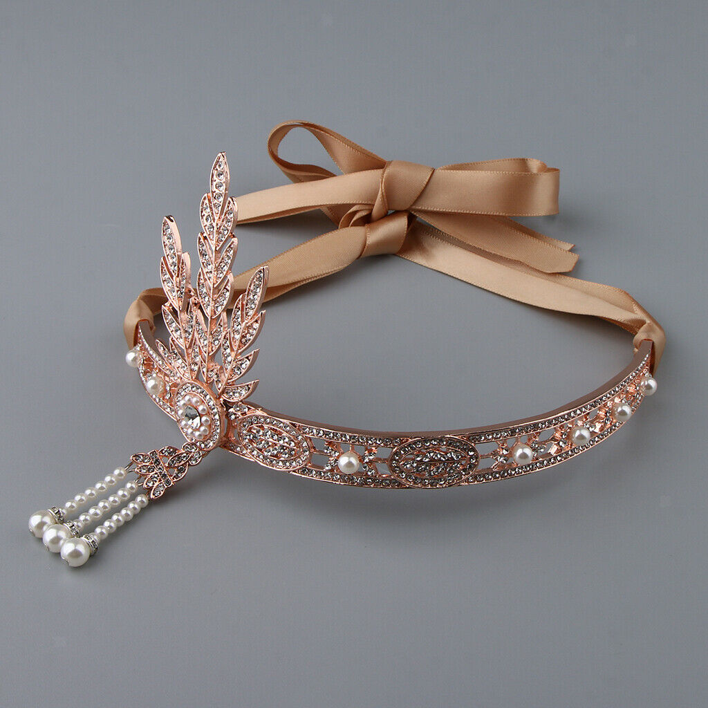 2Pcs 1920s Flapper Headband Great  Headpiece Retro Hair Accessories