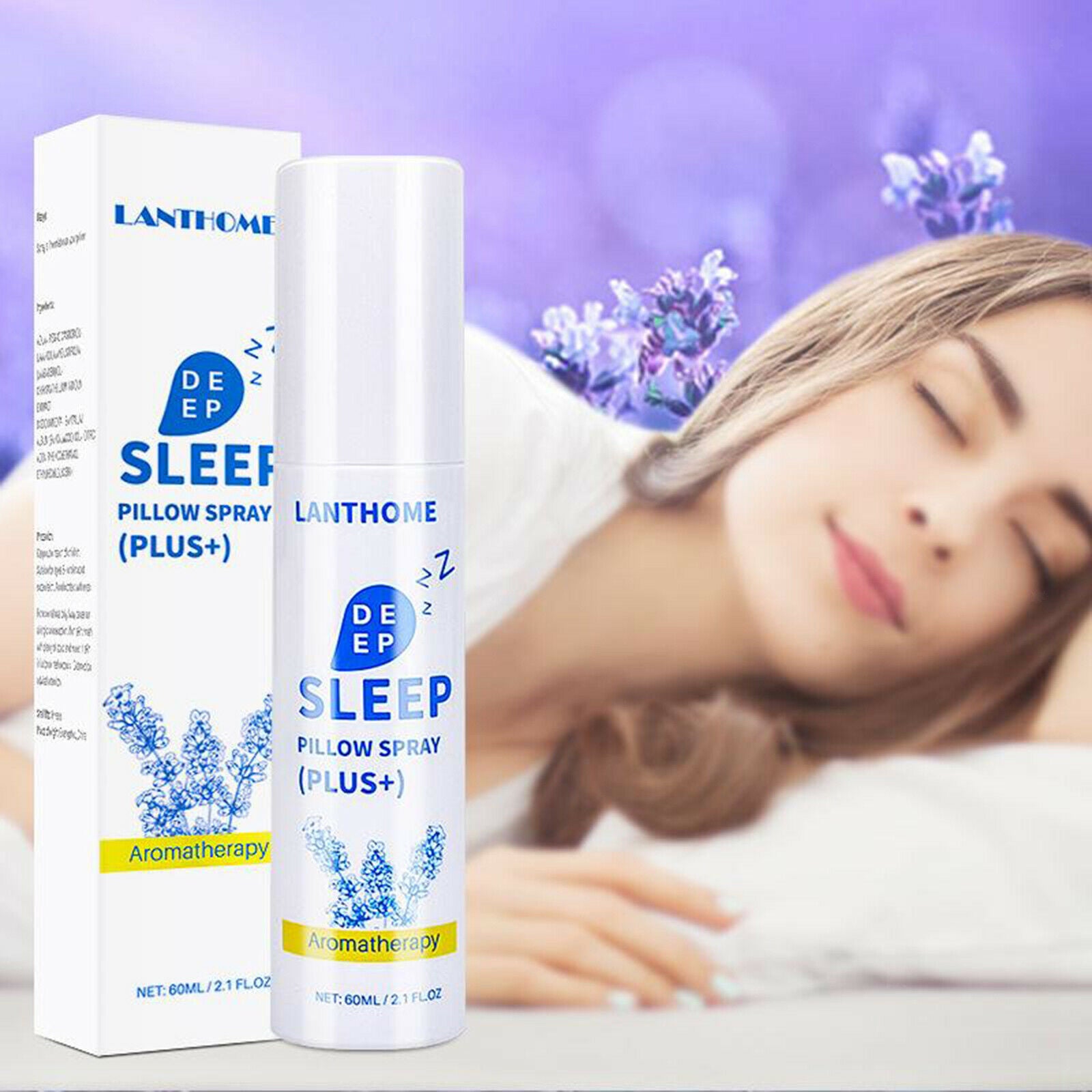 60ml Deep Sleep Pillow Spray Aromatherapy Lavender Help Sleeping Calm