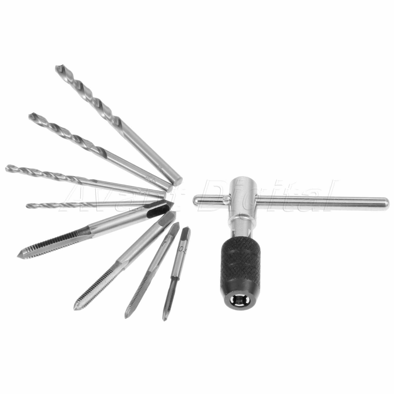New Metric M3-M12 Threading Screw Tap & Wrench & Drill Bits Metalworking Tool