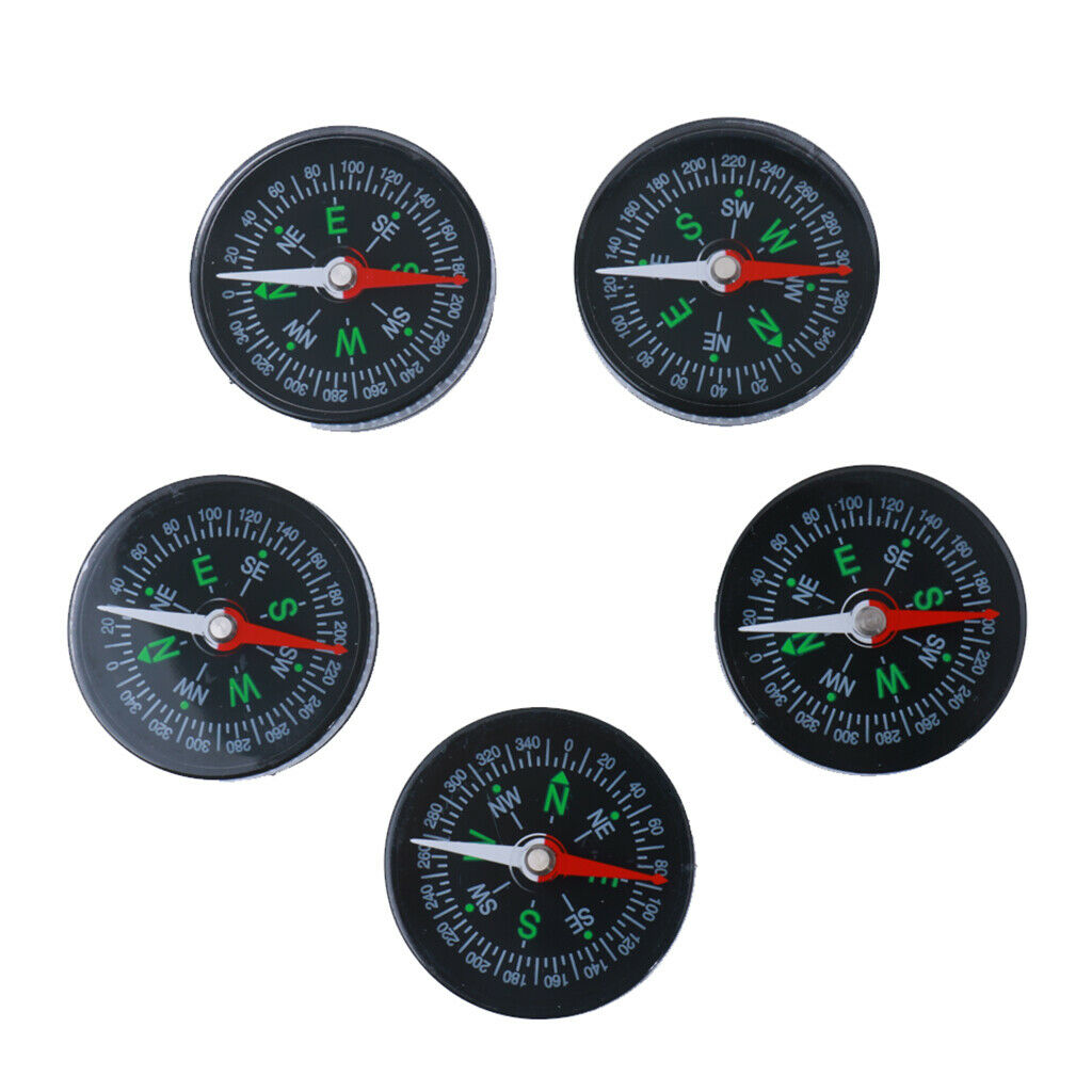 5 Lot Acrylic Compasses Mini  Watch Compass Outdoor Sports Set Tools