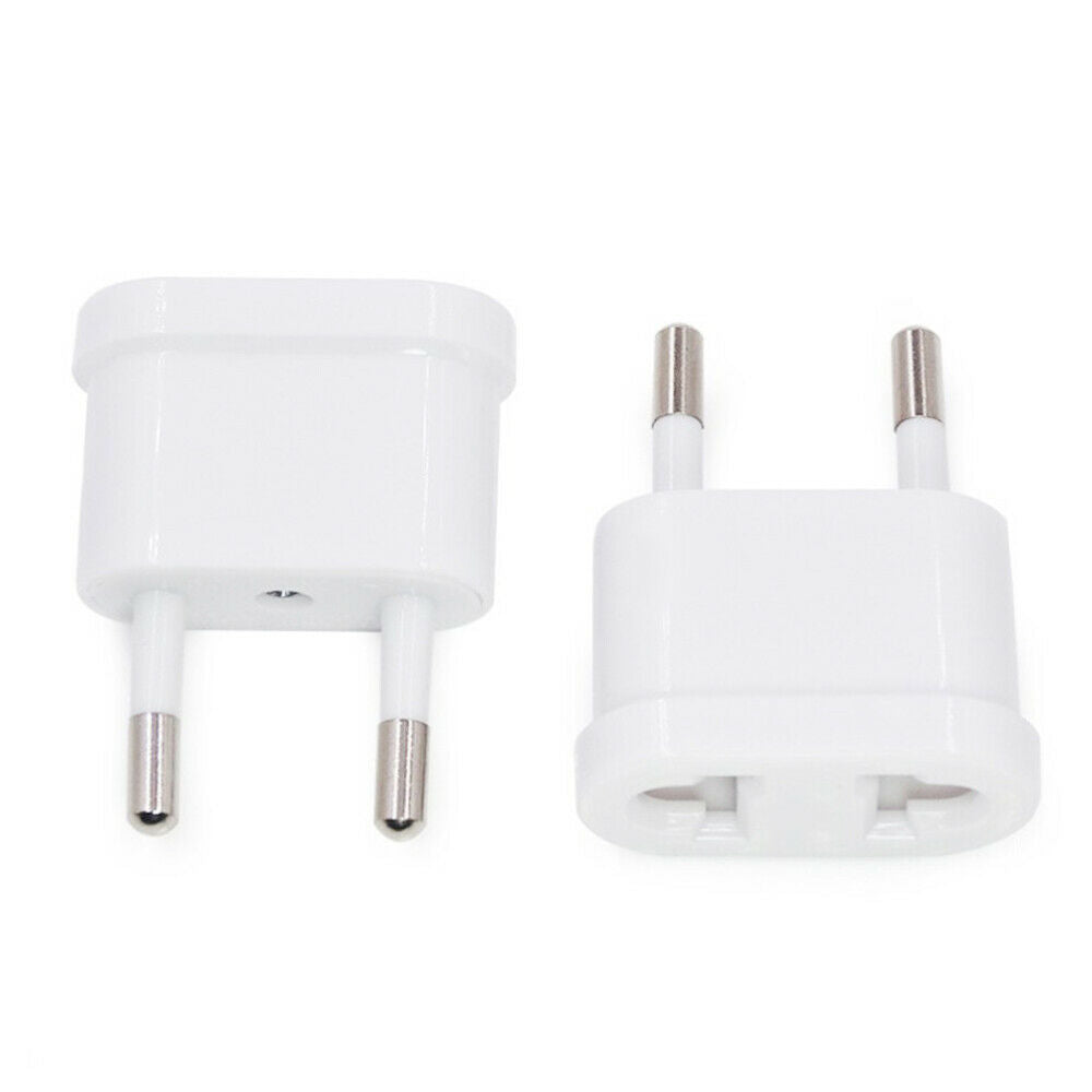 1Pcs US To EU Plug Converter 2 Round Plug AC Converter Adapter Electrical Socket