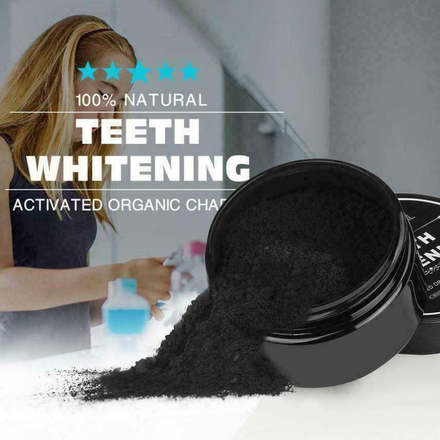 100% ORGANIC COCONUT ACTIVATED CHARCOAL NATURAL TEETH WHITENING POWDER