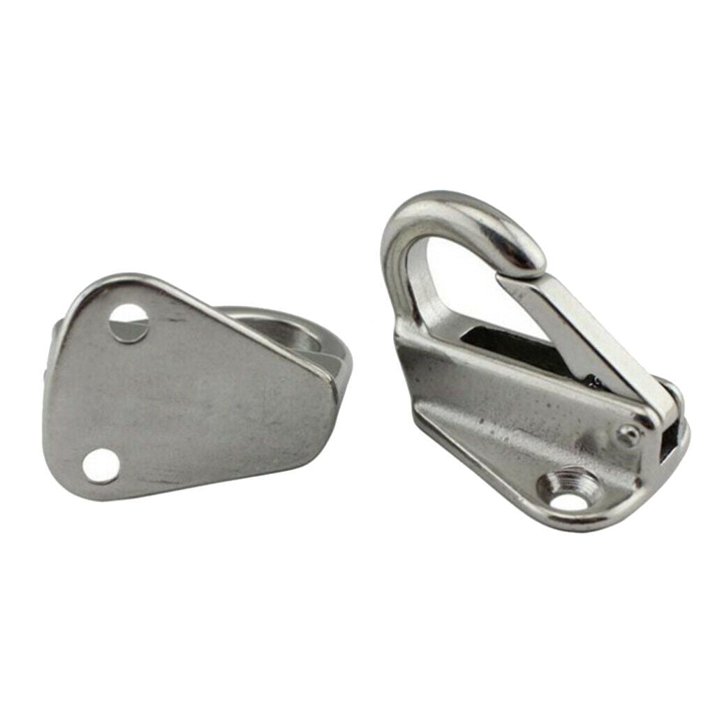2 Packs Marine Grade 316 Stainless Steel Sail Tug Spring Snap Fending Hook