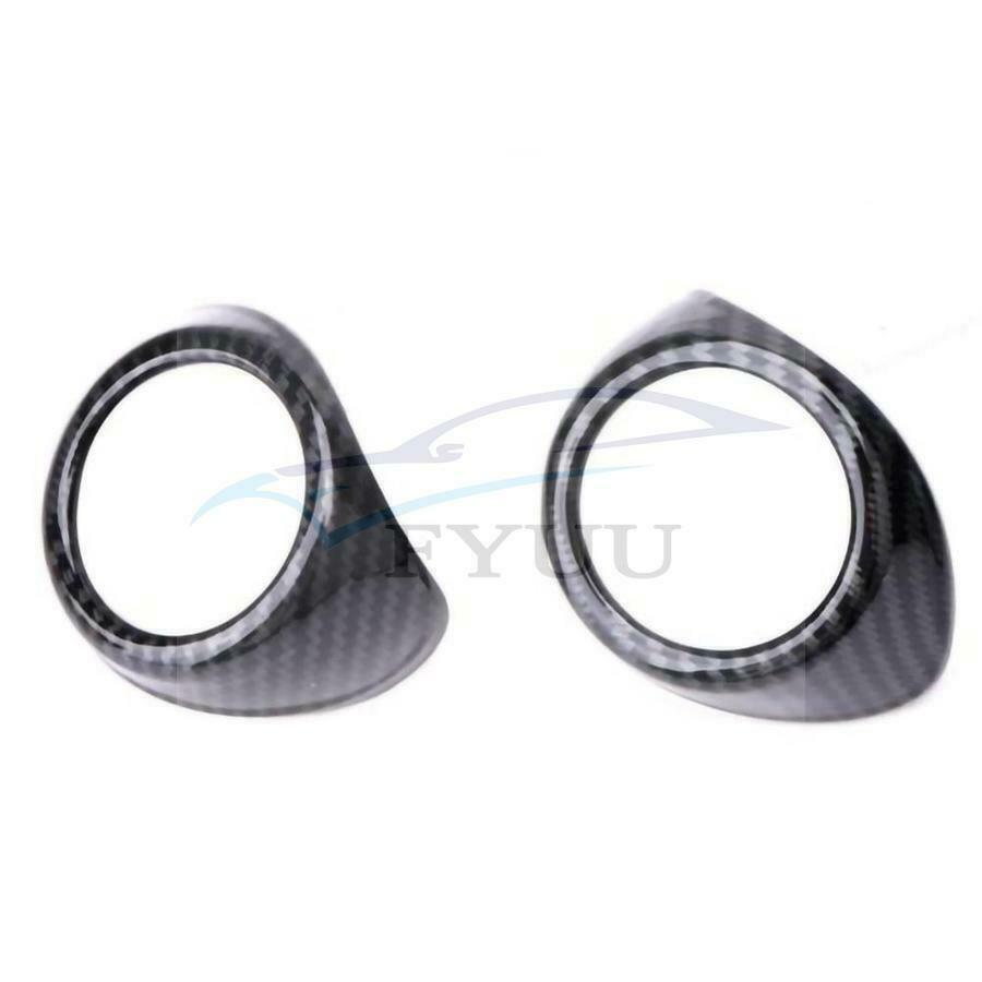 2x Carbon Fiber A Pillar Door Stereo Speaker Cover Trim For Ford Mustang 2015-18