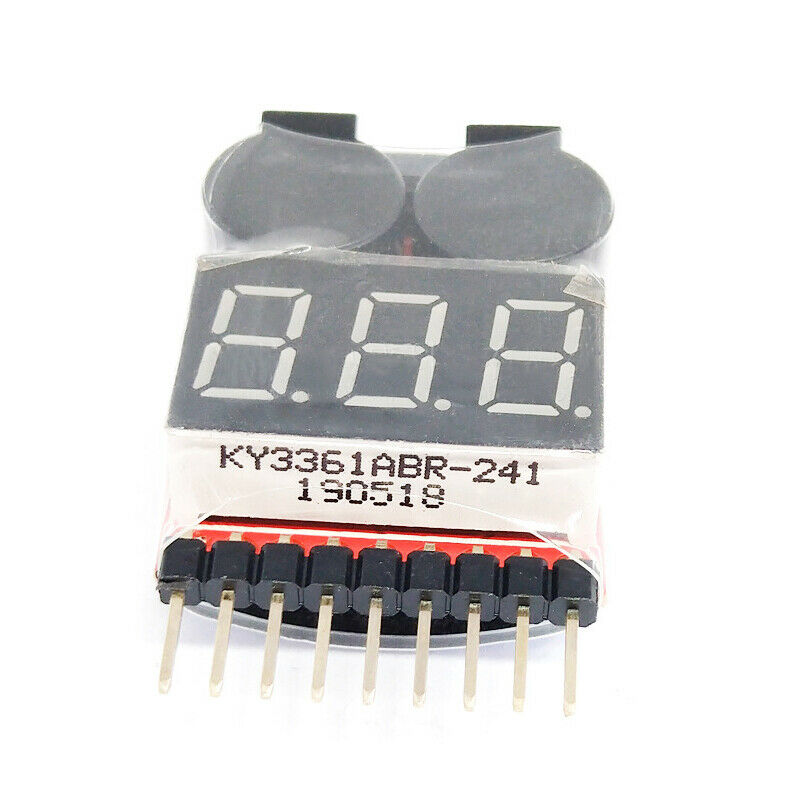 1S-8S 2 in 1 Lipo BEEPER Battery LED Voltage Meter Tester Alarm Spannungs.l8