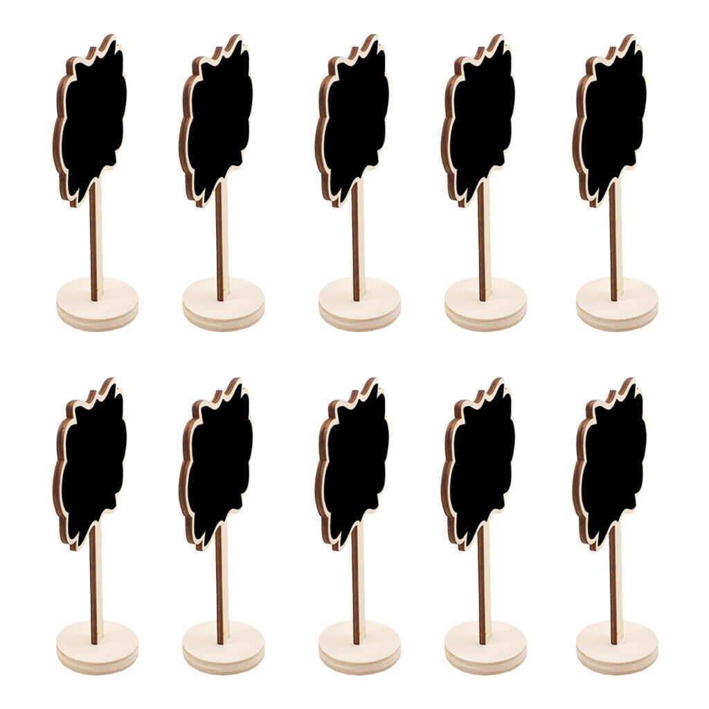 Pack of 10, Retangle Mini Wooden Wedding Blackboard Chalkboard Place Cards