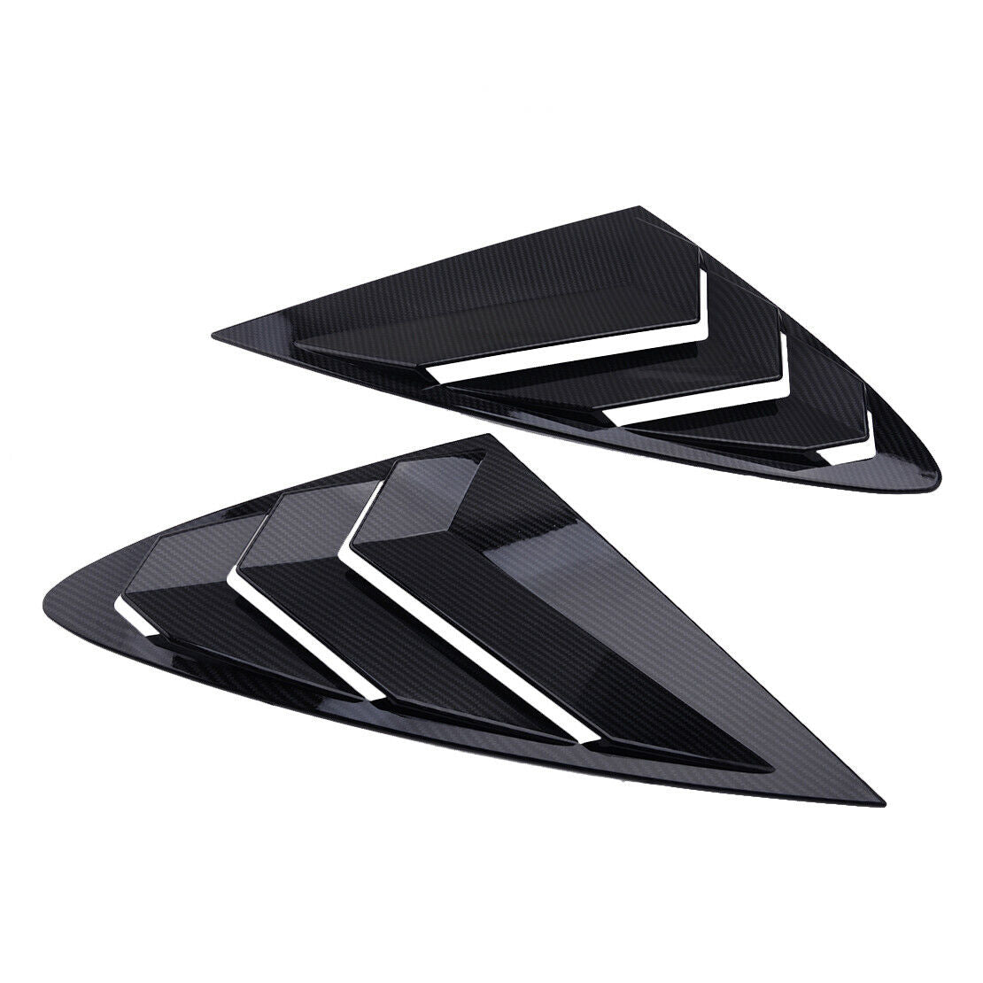 2x Black Side Vent Window Scoop Louver Trim Cover Fit For Hyundai Sonata 2020-21