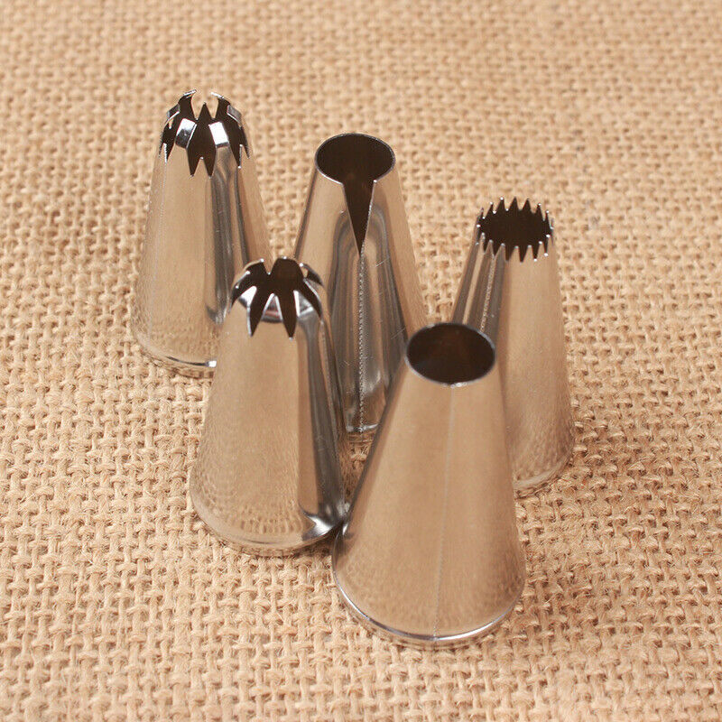 5PCs Large Icing Piping Nozzles Cake Baking Cookie Cupcake Piping Nozzle .l8