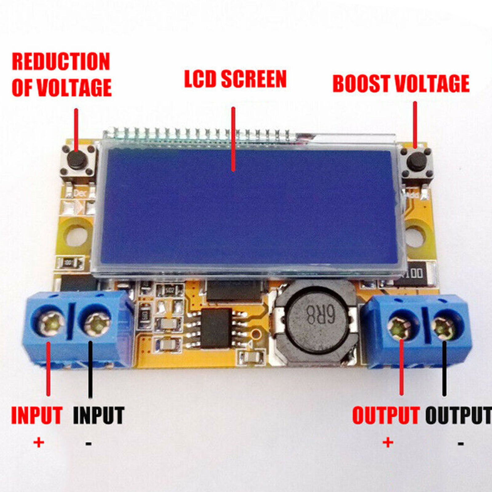 DC-DC Adjustable Step-down Power Supply Module Voltage Current LCD Display