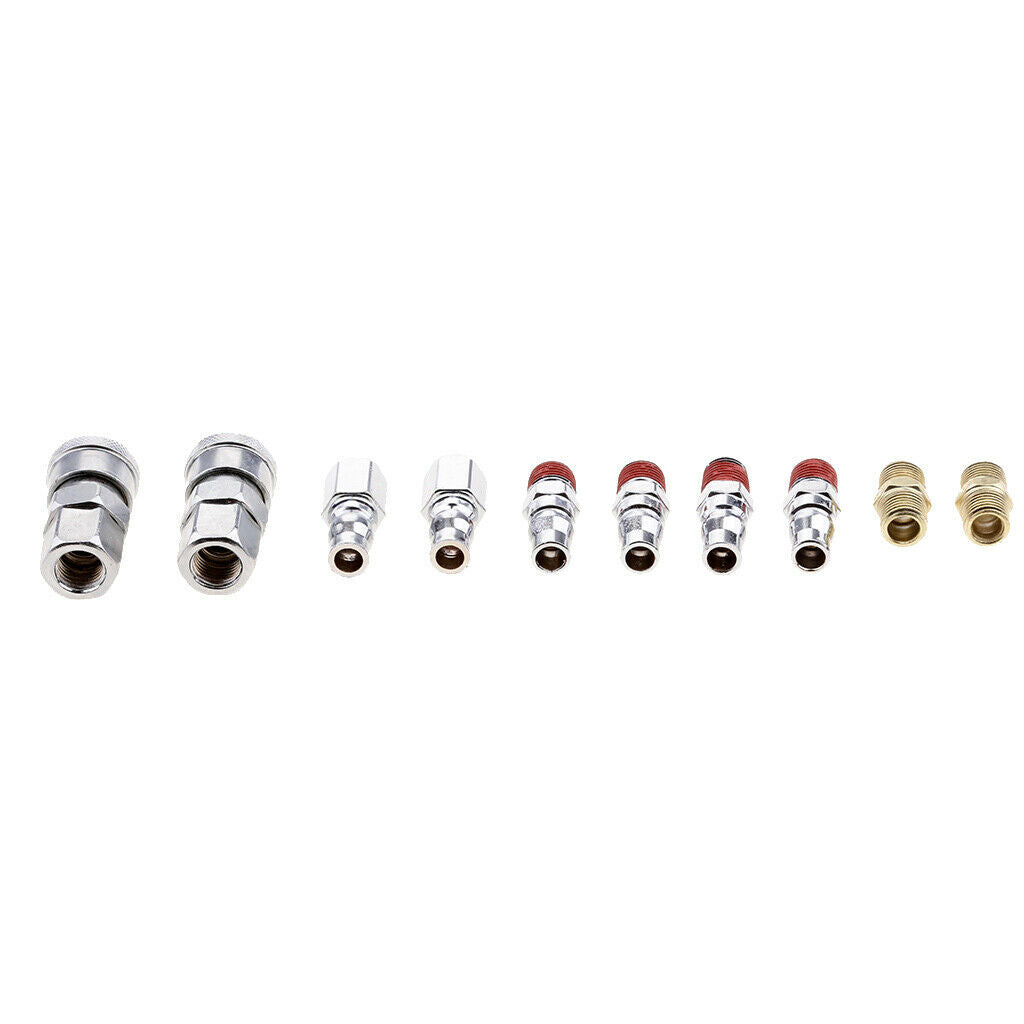 10pcs Air Line Hose Fittings Coupler Quick Release Connector 1/4''