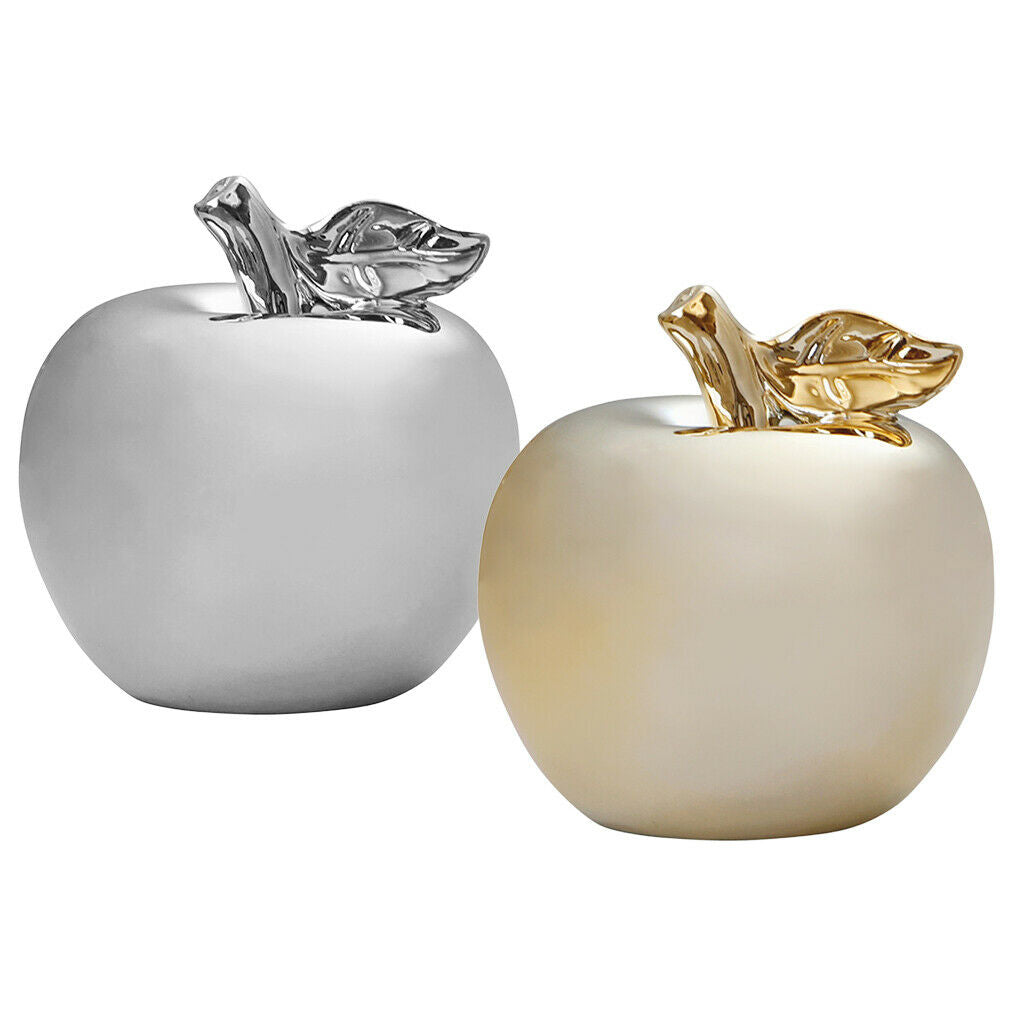 2 x decorative apples made of ceramic