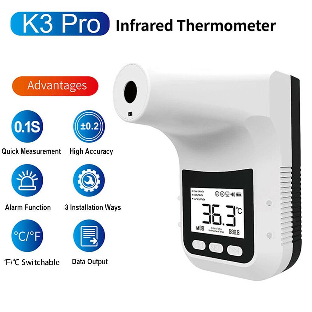 K3 Pro Wall Mounted Infrared Frontal Thermometer Without Fever Alarm