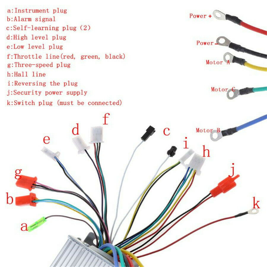 48-72V 1500W Electric Bicycle E-bike Scooter Brushless DC Motor Speed Controller
