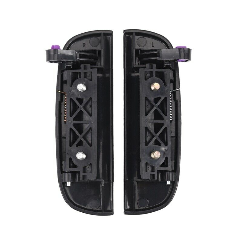 2Pcs Car Black Front Rear Outer Door Handle Exterior Outside Door Open Knob LeA7