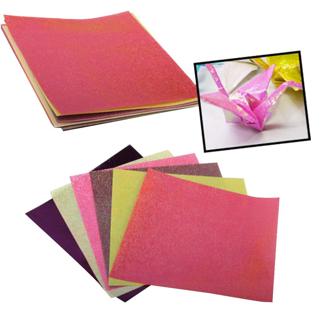 Glitter Paper Sparkling Shiny Lucky Bird Boat Animal Star Colorful Origami D Qx