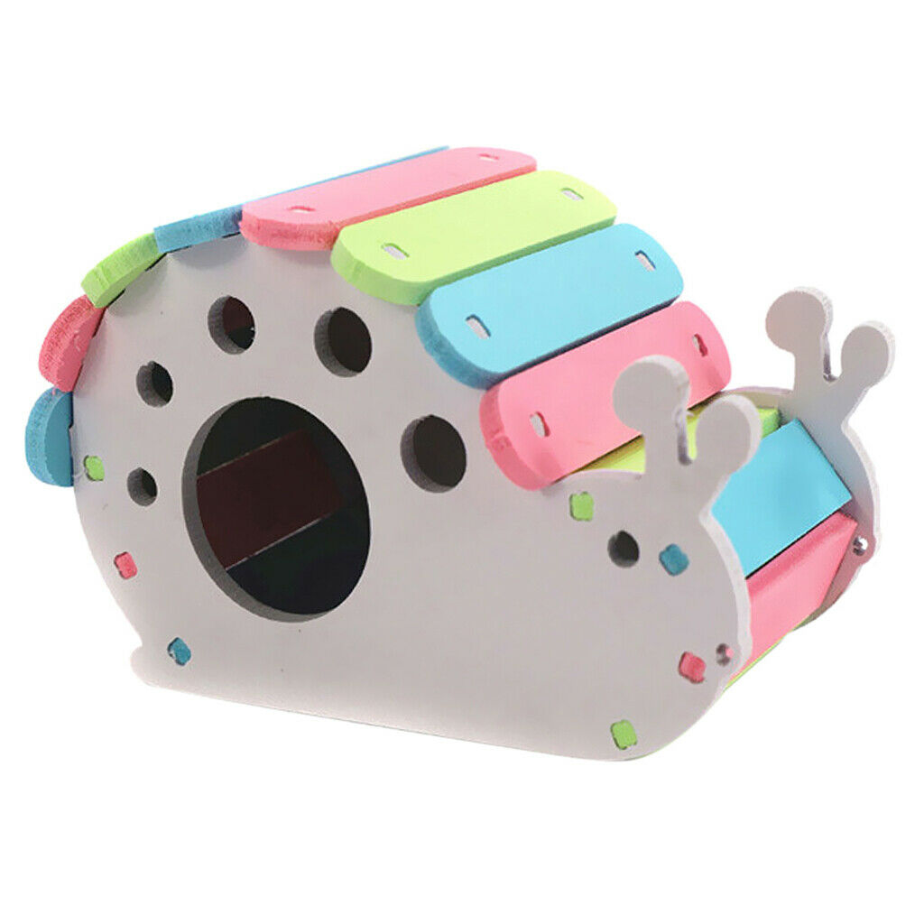 Set of 2, Wooden Hamster House, Small Animal Nesting Habitat Durable Odorless