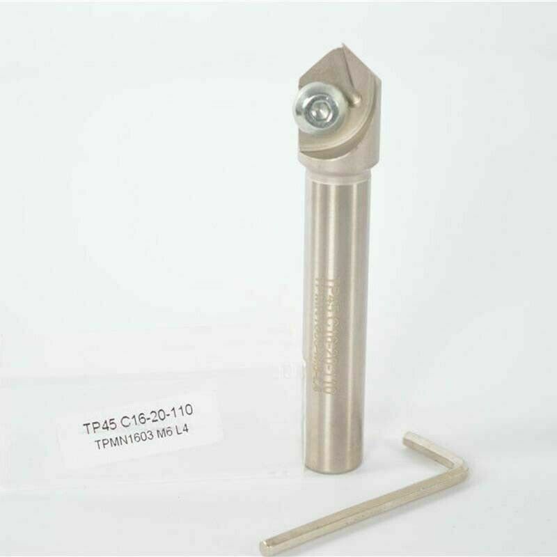 45° TP45C16-20-110 straight shank centering chamfering cutter For TPMNN16 TCMT16