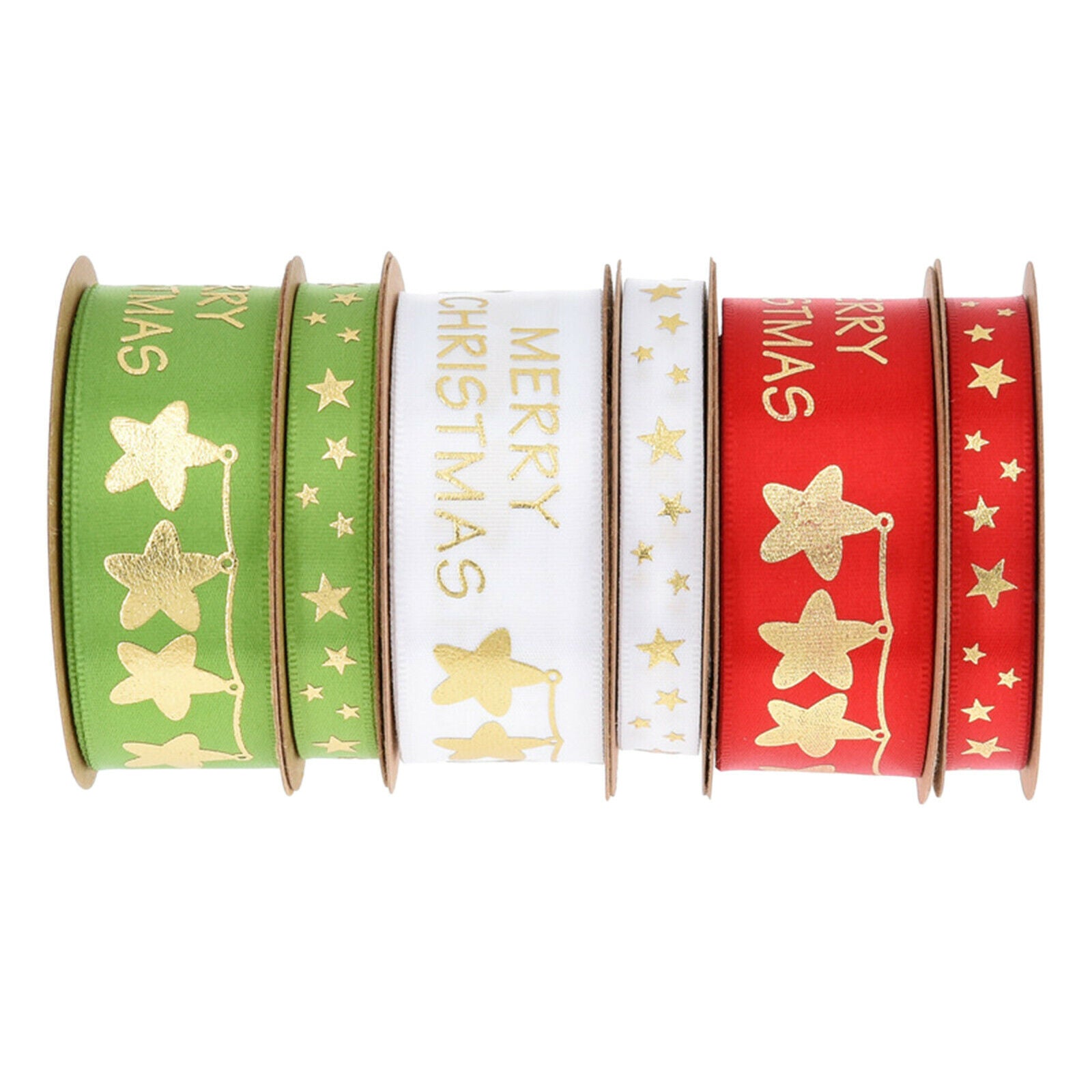 Merry Christmas Ribbon Printed Ribbons for Gift Wrapping DIY Decoration