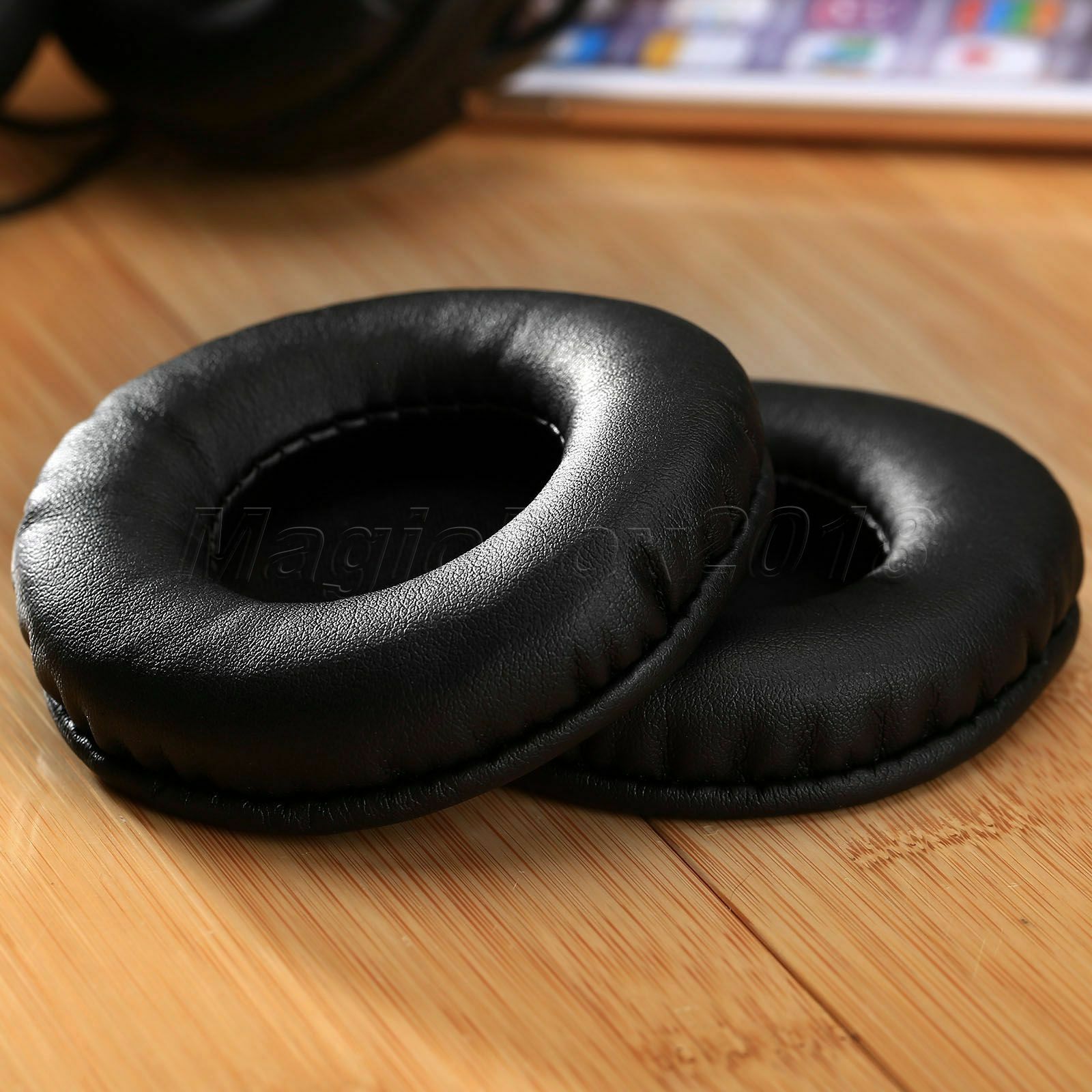 Replacement Leather Earpads Ear Pad Cushion 75mm For SONY MDR-PQ2 Headphones