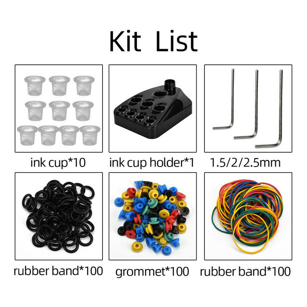 Soft Tattoo Shock Absorption Grommets Nipples O-rings Ink Pigment Cups Stand