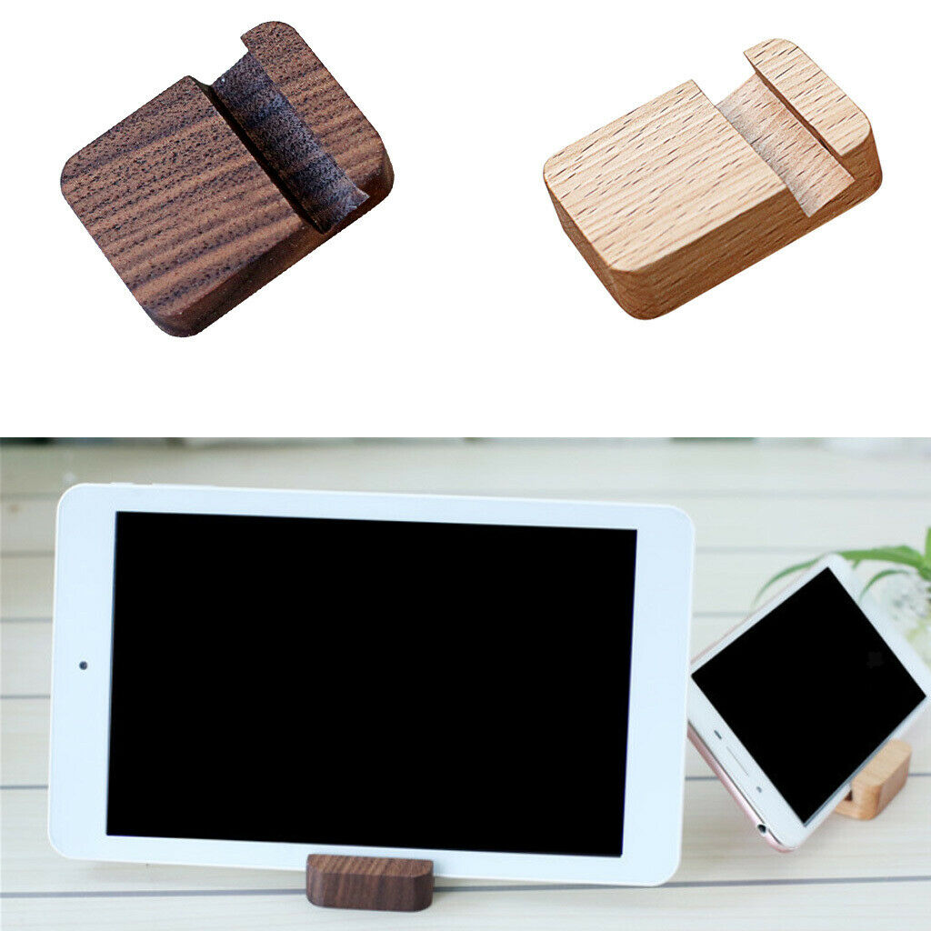 Solid Wood Moible Phone Holder Desk Stand Holder for Phone Tablets Cell Phone
