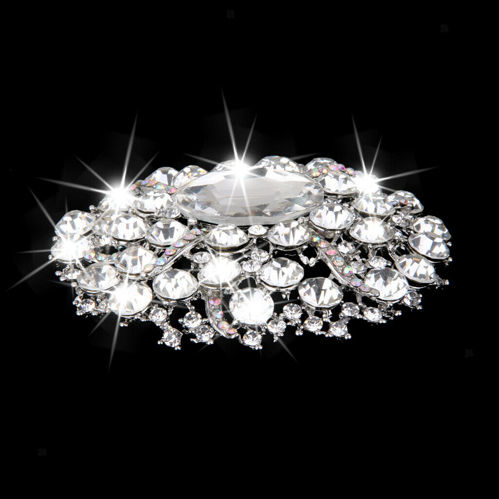 Full Crystal Rhinestone Bridal Wedding Party Brooch