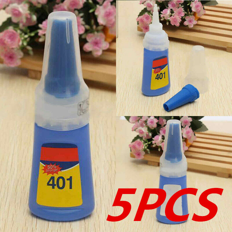 5pcs 401 Instant Adhesive Rapid Stronger Super Glue Multi-Purpose Stick Craft