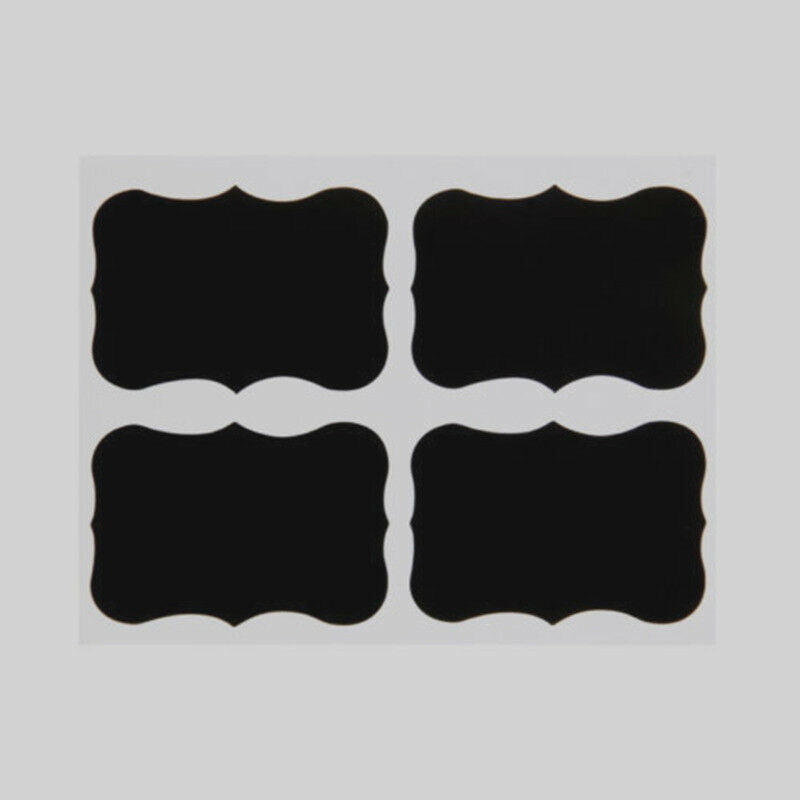 36PCS Labels DIY Kitchen Jar Blackboard Chalkboard Black Stickers Decals Craft