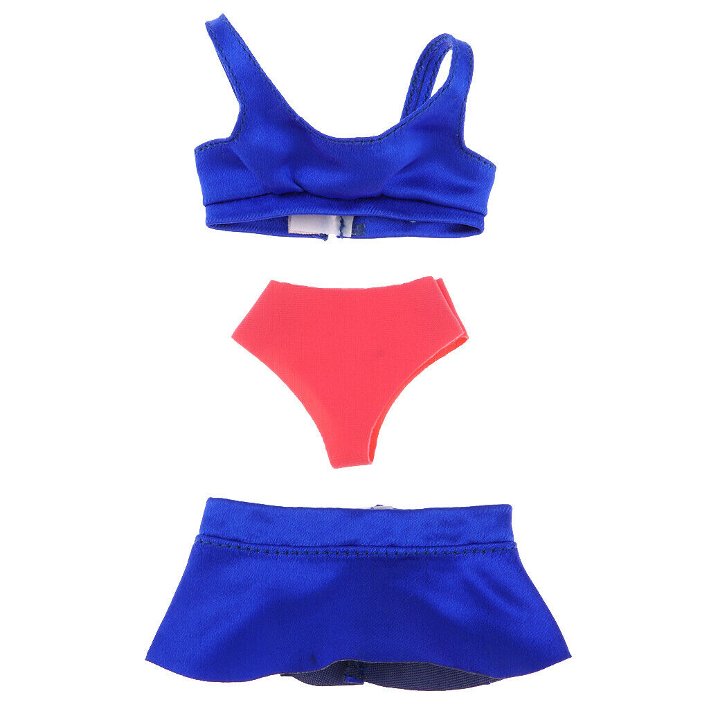 1 Set 1/6 Scale Woman Soldier Beach Bikini for 12'' Action Figures Blue