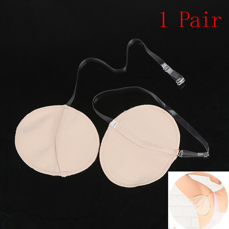 2Pcs Underarm Sweat Pad washable Armpit Absorbing Transparent Shoulder StrapBDA