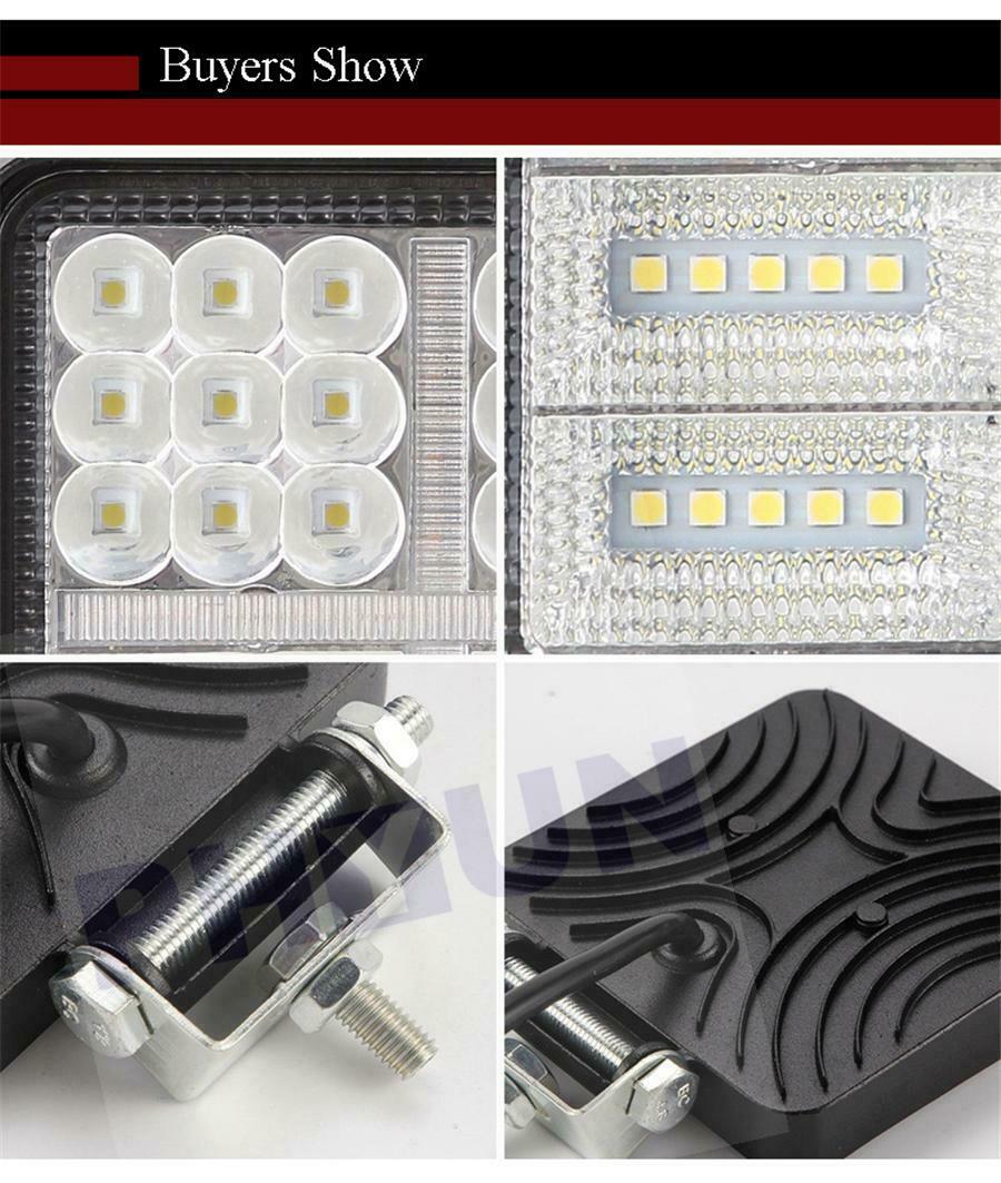 177W 4inch Spot Flood Light Bar Off Road 4x4 Combo 12 Volt Led Spotlight