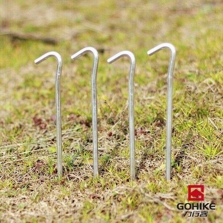 4PC Tent Floor Nail Aluminum Alloy Hexagonal Question Mark Floor Nail 18CM S
