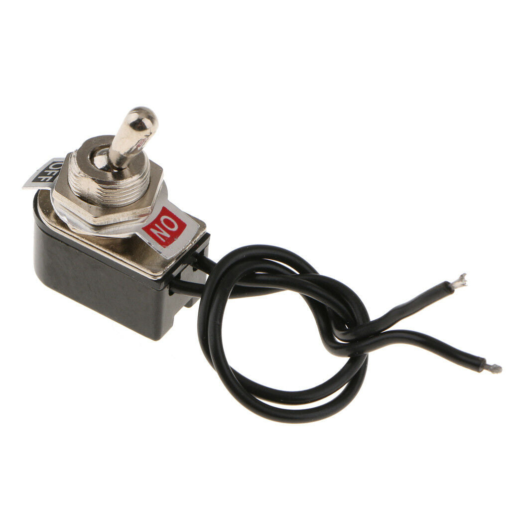 Heavy Duty Toggle Switch Flick ON/OFF Car Dash 125V/250V AC SPST with Wire