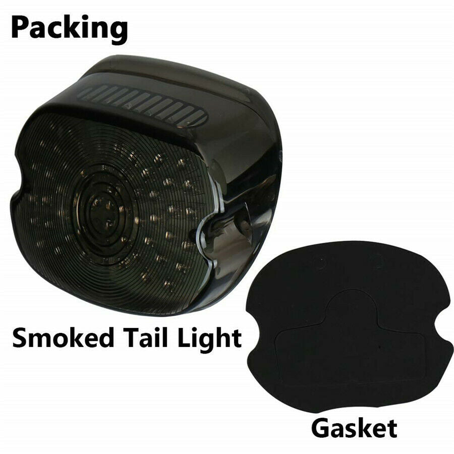 For Tour Road King Glide Dyna FXR Brake Turn Signal Tail Light Smoke LED USA