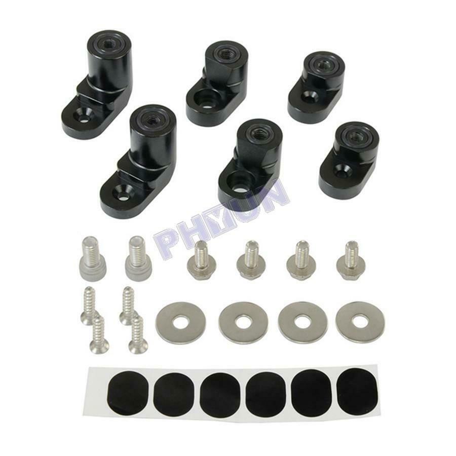 Black Car Rear Wing Spoiler Riser Lift Extension Kit For Ford Fiesta ST 2014-Up