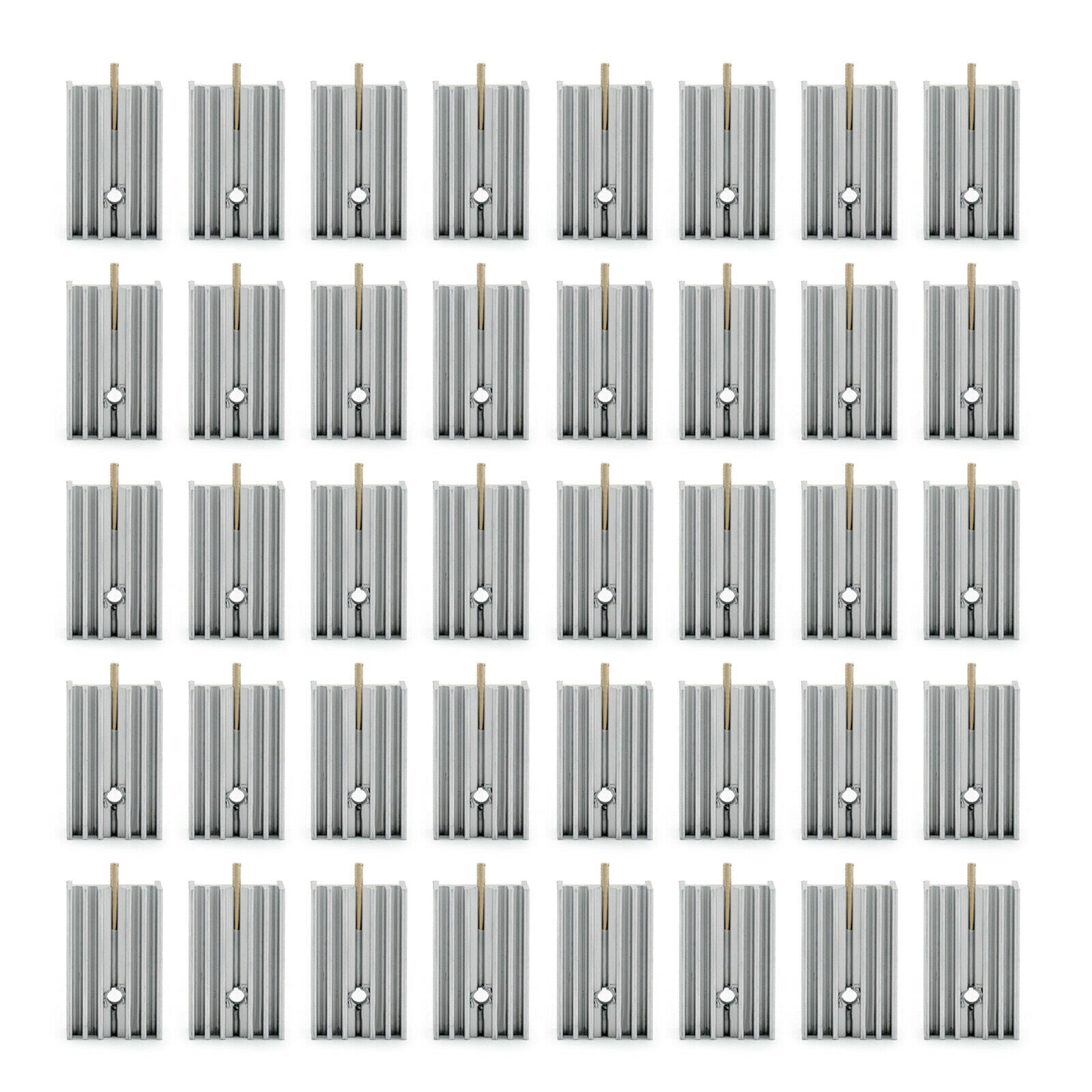 40Pcs Heat Sink Cooler 15x10x25mm Radiator For Power CPU Transistor/MOSFET/IC