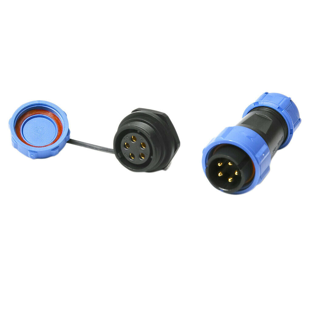 IP68 SP13mm Waterproof Circular Air Plug Socket LED Connector 5 Pin