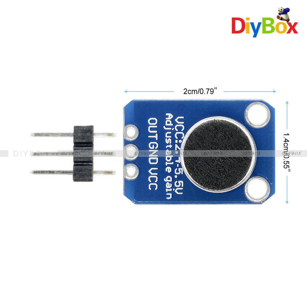 MAX4466 Electret Microphone Amplifier  With Adjustable Gain For Arduino