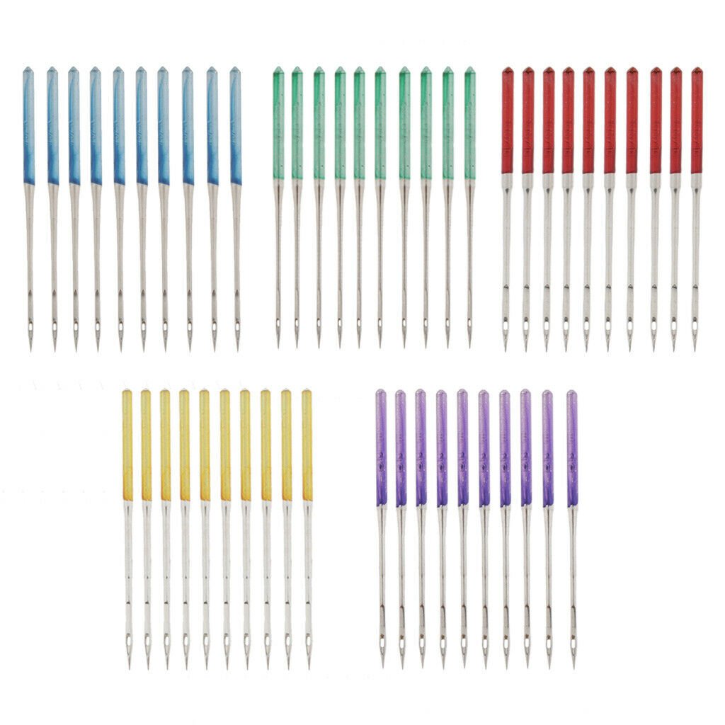 50x Industrial Sewing Machine Needles Universal Threading Assorted Kit