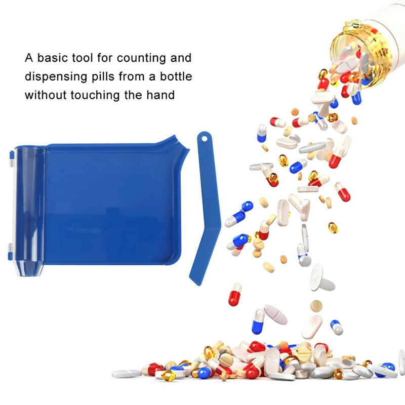 Pills Counting Tray Counter Dispenser Pharmacy Spatula Doctor Pharmacists Se FT
