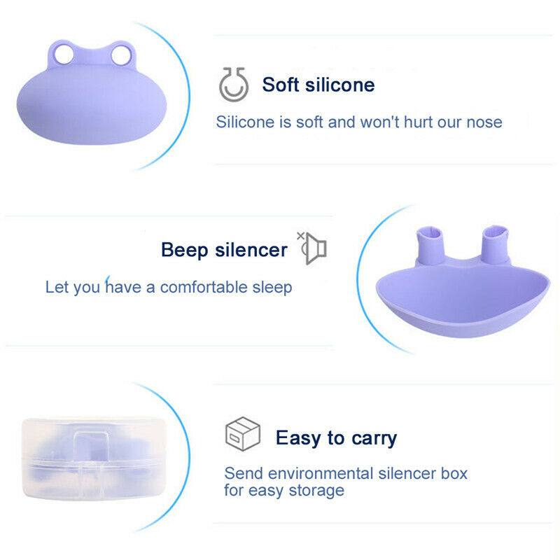 Frog Shape Anti Snoring Device Silicone Snore Stopper Nose Breathing Non .l8