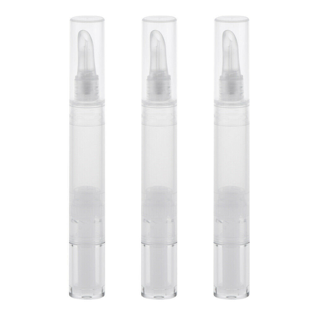 3Pcs 5ML Empty  Pen Silicone Applicator Lip Gloss Cosmetic Container
