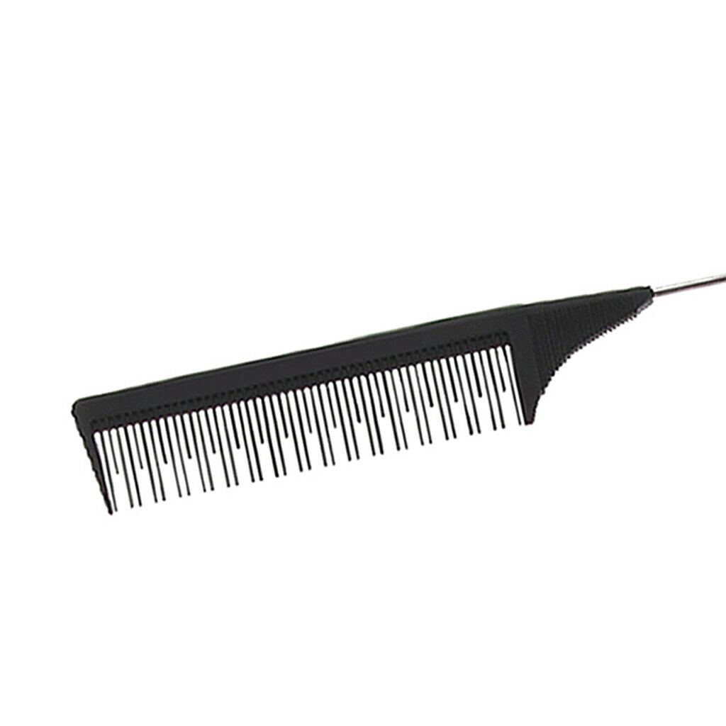 6pcs Barber Fine-Tooth Rat Tail Comb for Hair Dyeing Styling Detangling