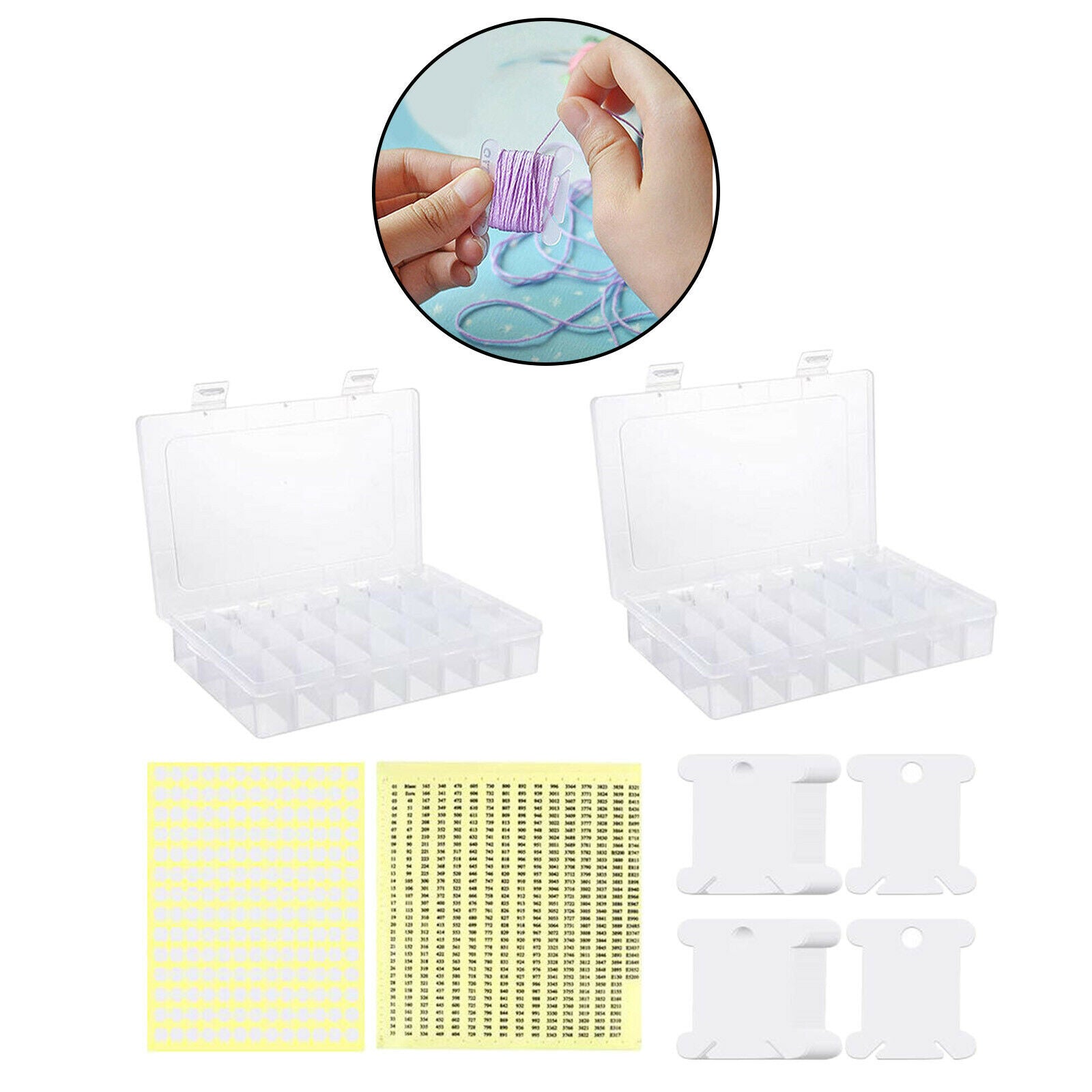 Coil Storage Container Compartments Plastic Box